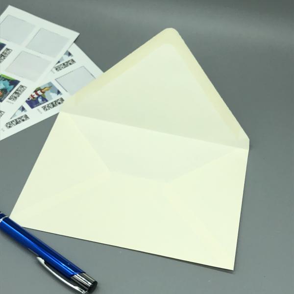 Umschlag C6 Papier Grußkarten elfenbein Klappe offen